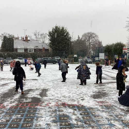 Fun in the snow at the start of term